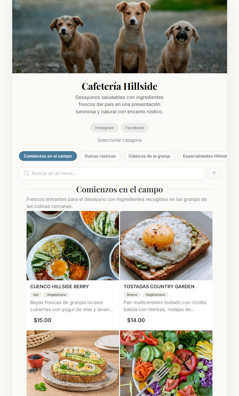 Plantilla Menú Moderno